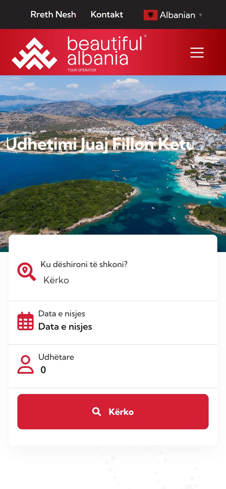Beautiful Albania on a phone