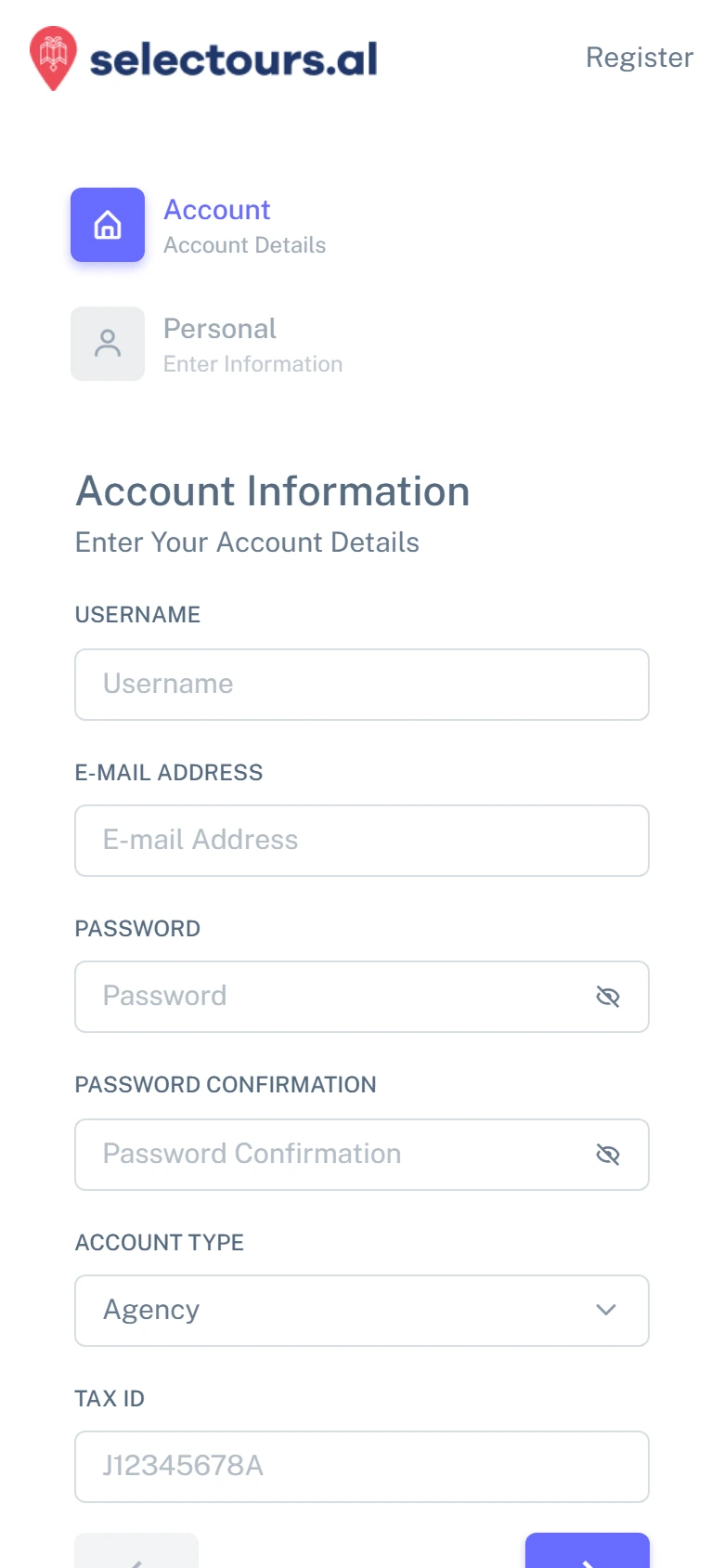 Selectours CRM on a phone
