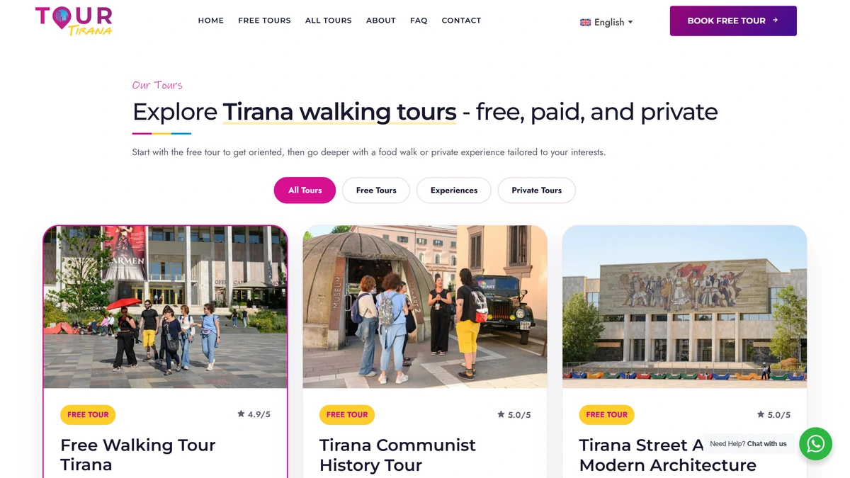 Tour Tirana - Tour index