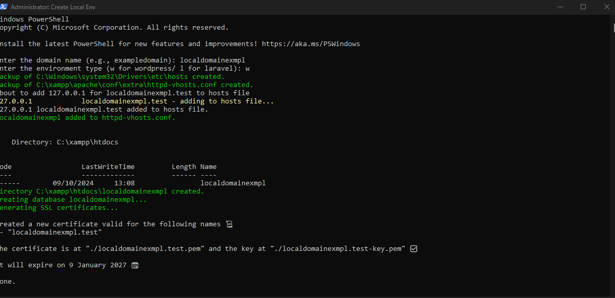 Setting Up a Local Development Environment on Windows for WordPress and Laravel Using PowerShell