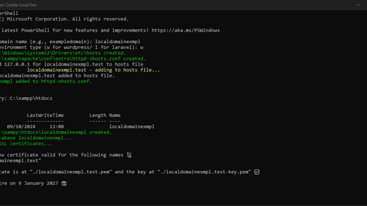 Setting Up a Local Development Environment on Windows for WordPress and Laravel Using PowerShell
