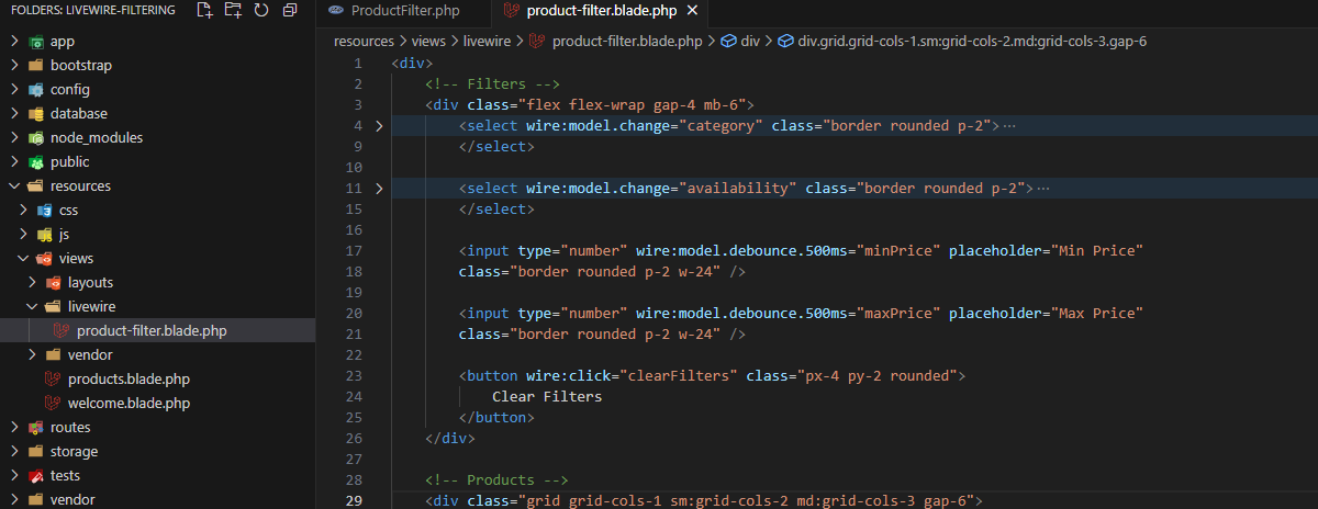 Enhancing the Livewire Product Filter: Advanced Features – Part 3