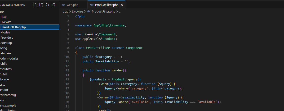 Building the Core of a Livewire Product Filter – Part 2