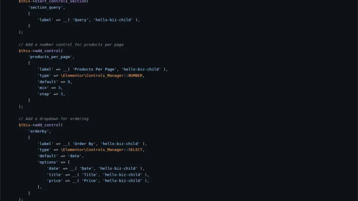Elementor Widget Part 3: Building the Basic Widget Structure